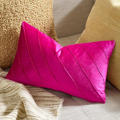 GIGIZAZA Hot Pink Velvet Pillow Covers 12x20 - Image 2