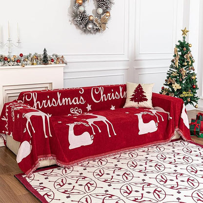 MYSKY HOME Christmas Couch Cover by MYSKYHOME
