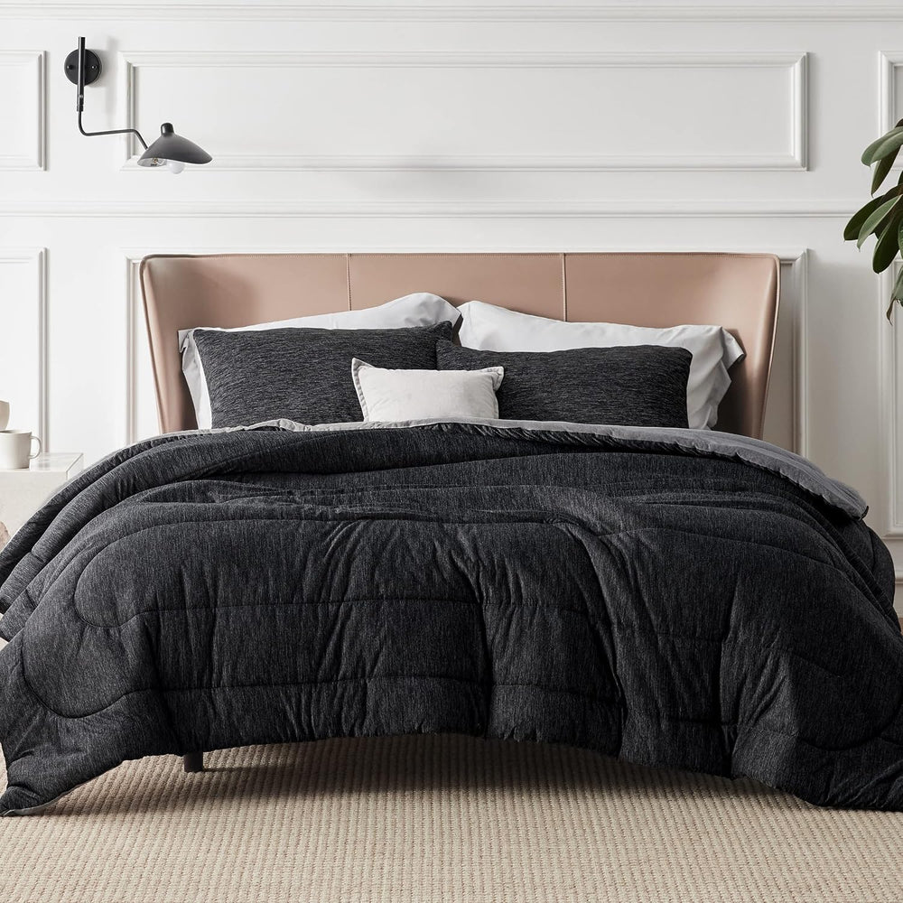 Bedsure King Size Comforter Set, All-Season & Cooling Bedding, Black