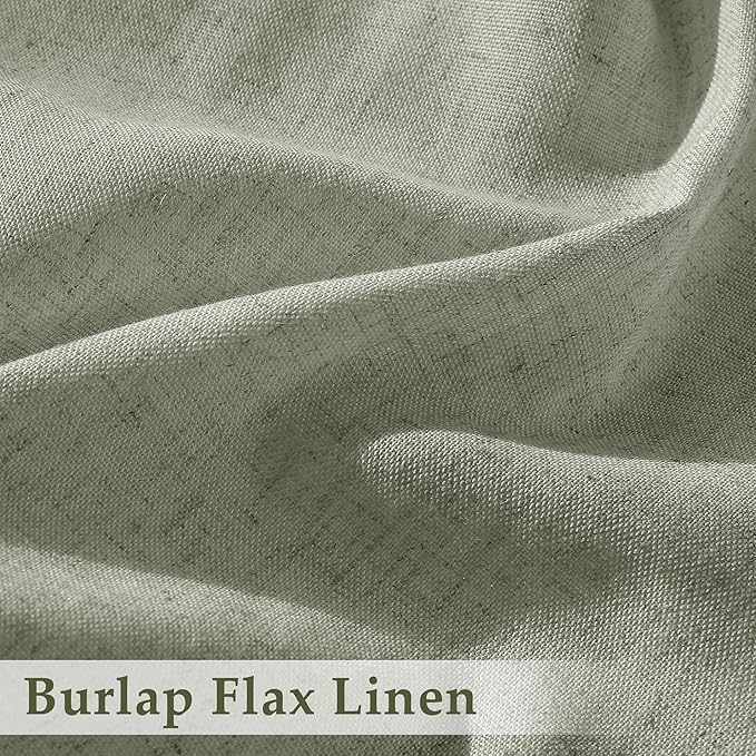 Sage Green Pinch Pleated Semi Sheer Curtains 108 Inches long - Image 3