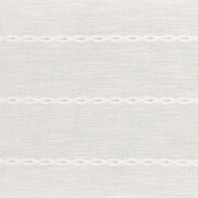 ZeeMart Farmhouse Braided Striped Table Runner, Rustic Ivory Table Runners 108 - Image 6