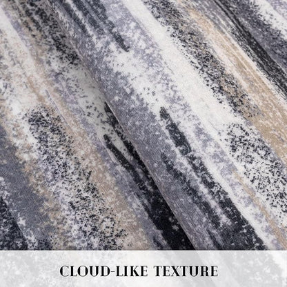 Modern Abstract Runner Rug 14' x 2'7'', 0.32 Inch Thick, Machine Washable - Image 8