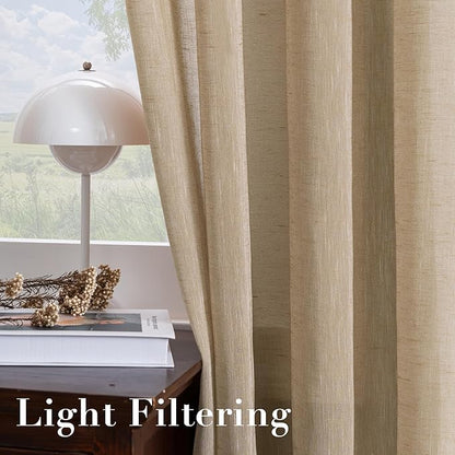 H.VERSAILTEX Linen Curtains Flax Linen Blended Curtain Panels - Image 5