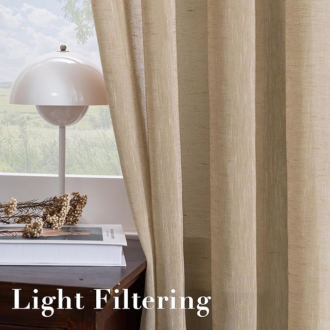 H.VERSAILTEX Linen Curtains Flax Linen Blended Curtain Panels - Image 5
