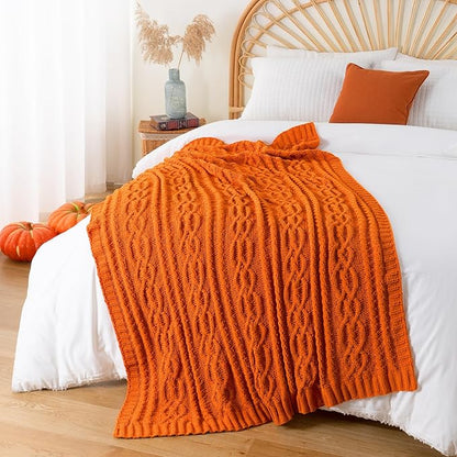 Battilo Burnt Orange Throw Blanket - Image 8