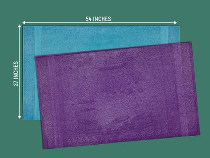 zuperia premium multicolor bath towels set of 8 showing dimensions