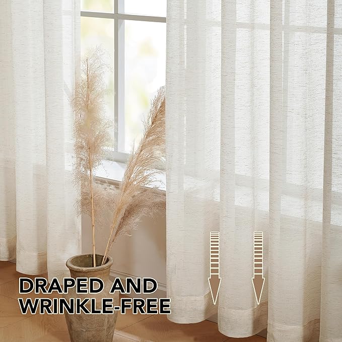 Deconovo Linen Sheer Curtains - Image 6