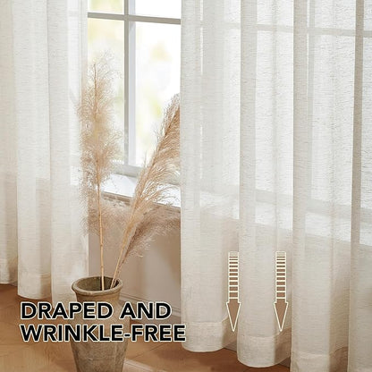 Deconovo Linen Sheer Curtains - Image 6