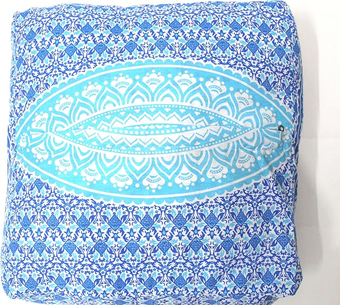 CRAFT KALA 24" Square Large Hippie Mandala Meditation Floor Ottoman Pillow - Image 8