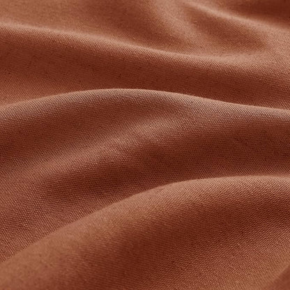 Terracotta Pinch Pleat Linen Curtains 96 Inch Length 2 Panels Set - Image 3