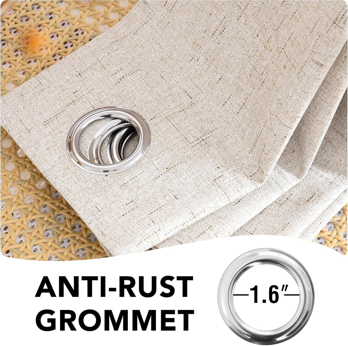 h.versailtex 100% blackout linen curtains 63" l 2, package contents