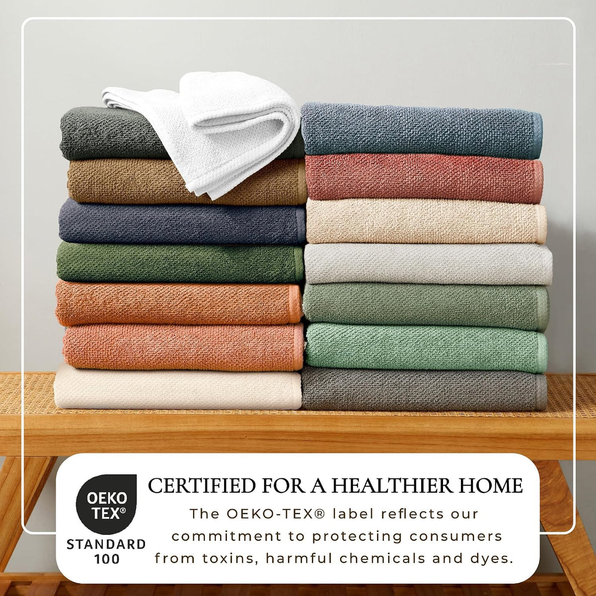 great bay home 100% cotton 4 pack 54x27 shown in use