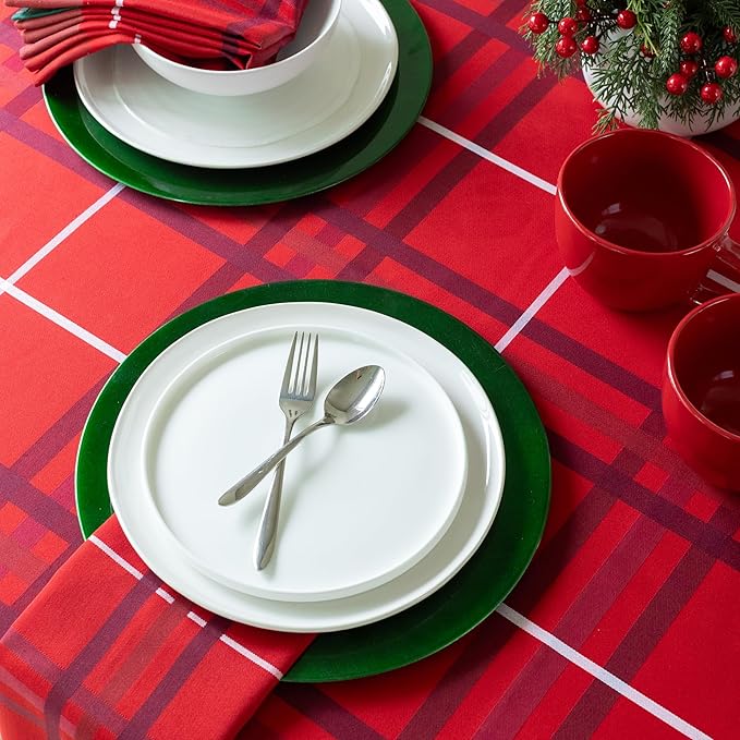 Benson Mills Heavyweight Yarn Dyed Engineered Woven Fabric Plaid Table Cloth - Image 6