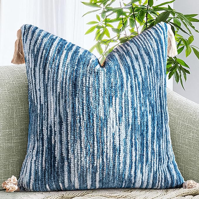 AmHoo Boho Throw Pillow Cover Decorative Bohemian Woven Tufted Striped Farmhouse by AmHootextile
