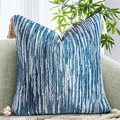 AmHoo Boho Throw Pillow Cover Decorative Bohemian Woven Tufted Striped Farmhouse by AmHootextile