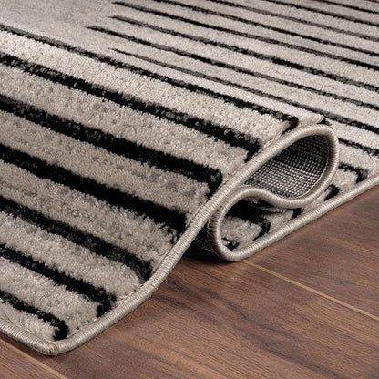 Rugshop Bohemian Stripe Stain Resistant High Traffic Living Room Kitchen - Image 4
