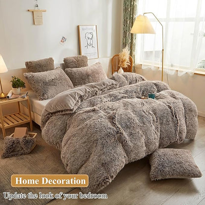 XeGe Fluffy Faux Fur Pillow Cases, Ultra Soft Plush Shaggy Fuzzy Pillowcases - Image 6