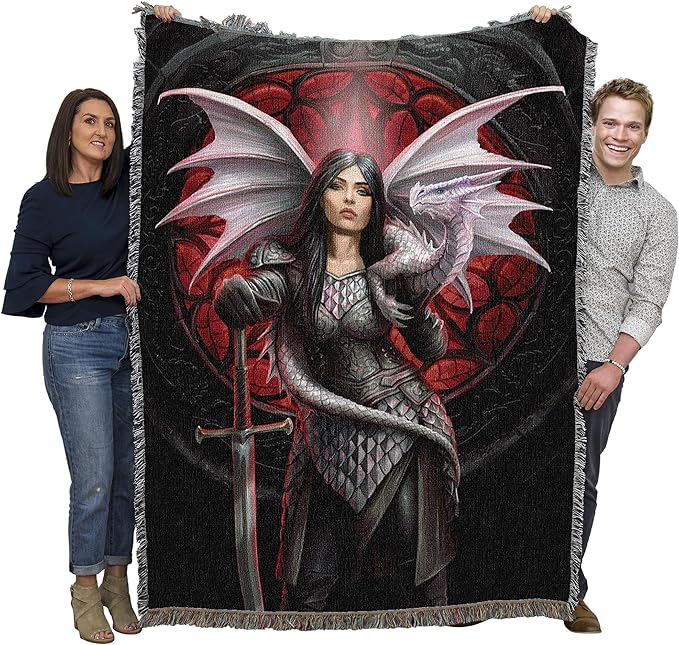 Pure Country Weavers Valour Dragon Woven Blanket by Anne Stokes by PureCountryWeavers