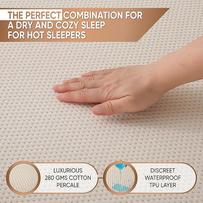 Deluxe Cooling Waterproof Organic Mattress Protector Full - Image 4