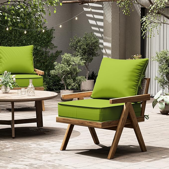 Outdoor Seat Cushion Set 22 L × 24 W × 5 H Inch Waterproof & Fade Resistant - Image 7