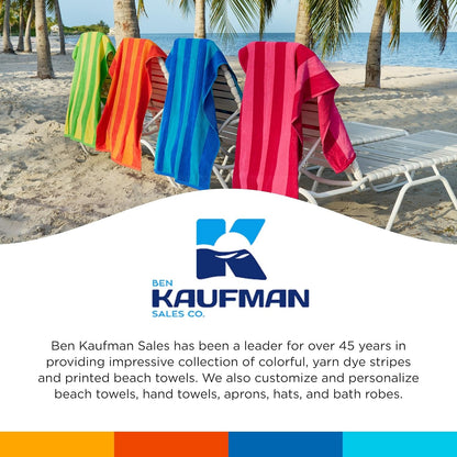 kaufman - soft oversized beach towels in bulk, front angle view