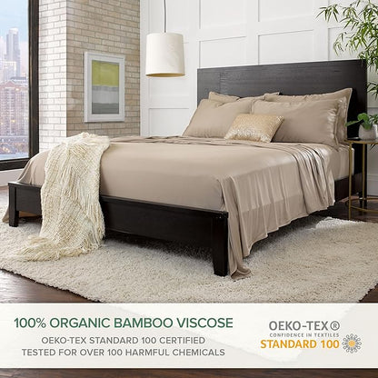 Pure Bamboo Twin XL Sheets, Genuine 100% Organic Viscose Derived from Bamboo - Image 2