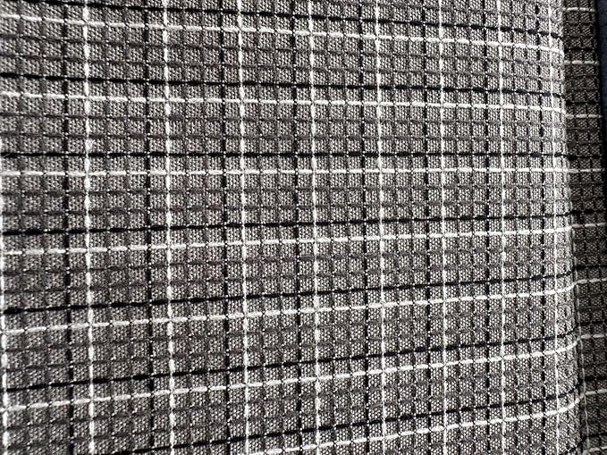 OctoRose 3 Side Zipper Upholstery Thick Checked-Grey, Full Size Futon Cover by OctoRose