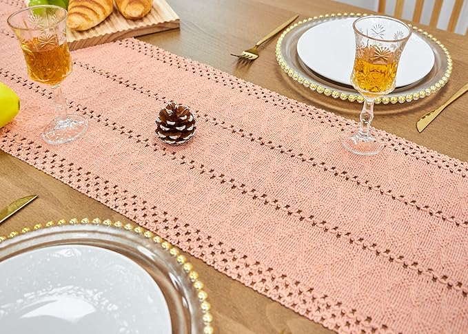 FEXIA Pink Table Runner 72 Inches Long - Image 6