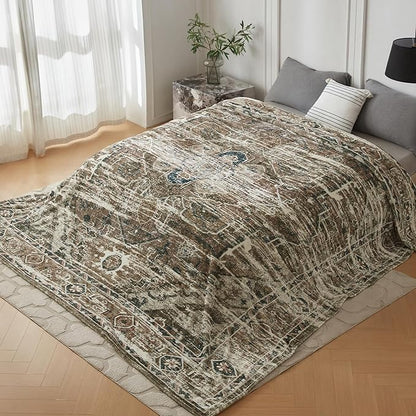 Oversized Vintage Pattern Blanket 120x120 Inches, Giant 10'x10' - Image 3