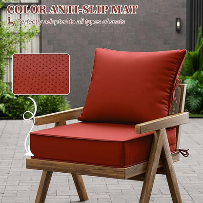 Outdoor Seat Cushion Set 22 L × 24 W × 5 H Inch Waterproof & Fade Resistant - Image 6