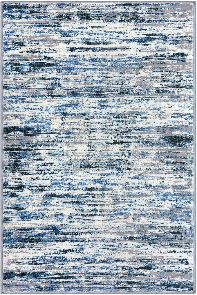 Modern Abstract Entryway Rug Indoor 2x3 Washable Rug Non-Slip Soft Small Area - Image 9