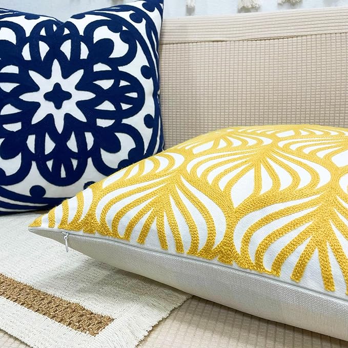 Slow Cow Embroidery Decorative Throw Pillow Cover Case - Image 3