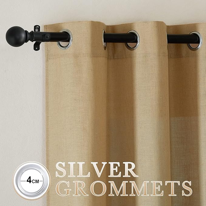 NICETOWN Linen Brown Curtains & Drapes Privacy - Image 2