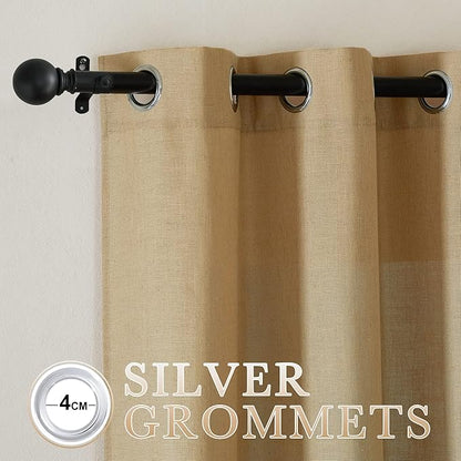 NICETOWN Linen Brown Curtains & Drapes Privacy - Image 2