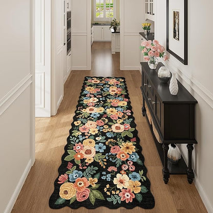 DUKINO 2x10 Runner Rug for Hallway, Washable Kitchen Rug by DUKINO