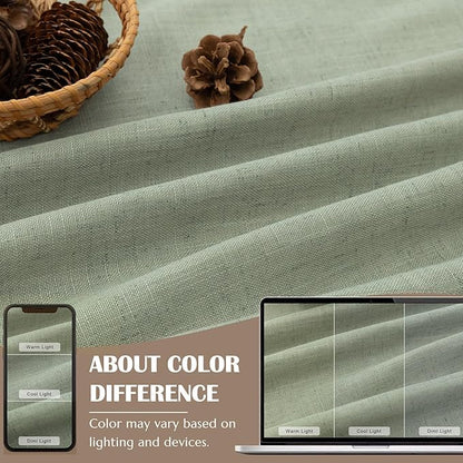 Sage Green Kitchen Short Pleated Curtains 24 Inch Length 2 Panels Pinch Pleat - Image 4