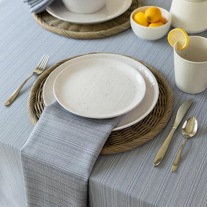 Benson Mills Cameron Textured Fabric Table Cloth, - Image 6