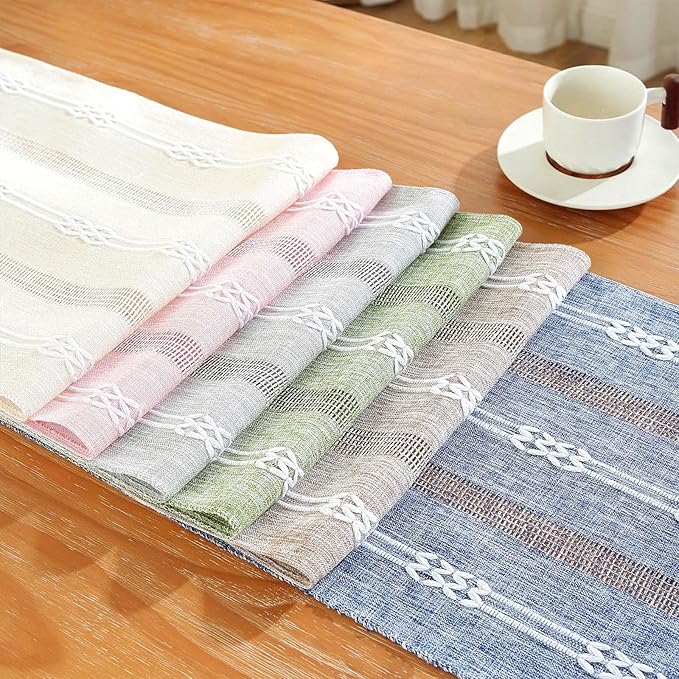 Farmhouse Table Runner, Rustic Cutout Table Runners - Image 4