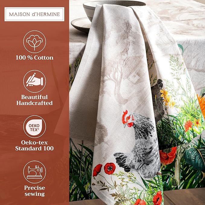 Maison d' Hermine Cloth Napkins Set of 4 100% Cotton Everyday Reusable Square - Image 2