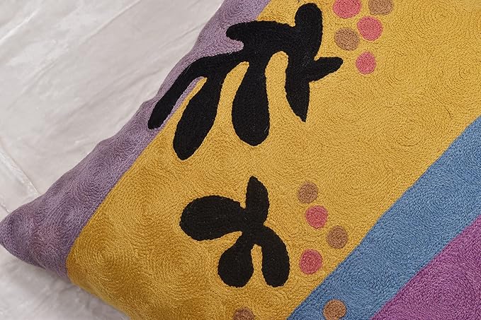 Matisse Gold Pillow Cover Purple Modern Pillowscase Chair Cushion Abstract - Image 5