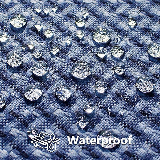 Kevin Textile Outdoor Waterproof Throw Pillow Covers Pack of 2 Weaving Texture - Image 2