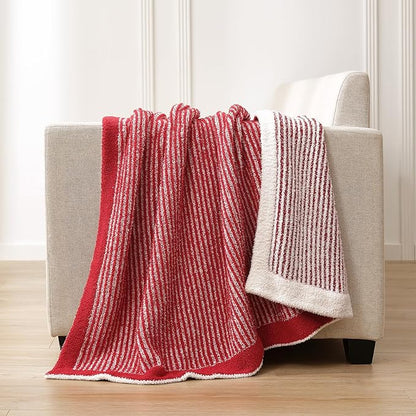 Snuggle Sac Christmas Red Soft Throw Blanket - Image 4