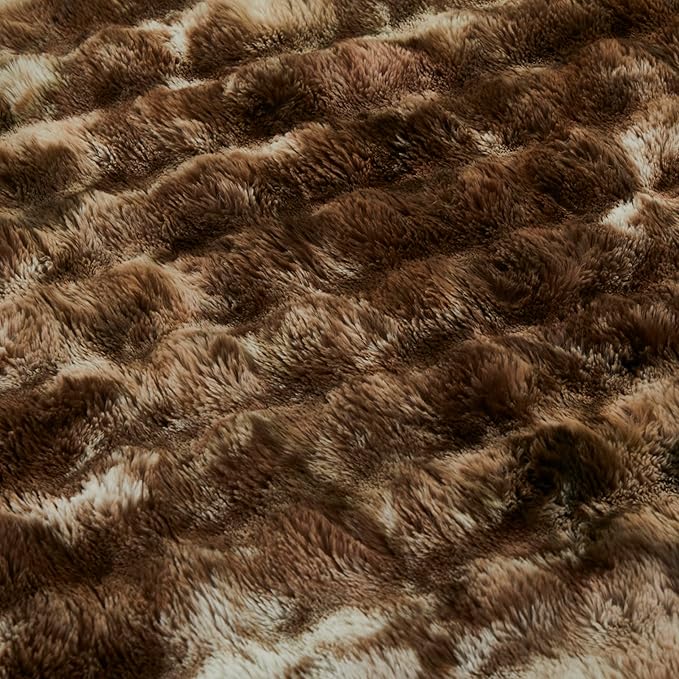 Faux Fur Throw Blanket for Couch Cozy Fuzzy Soft Plush Thick Fluffy Fleece - Image 2