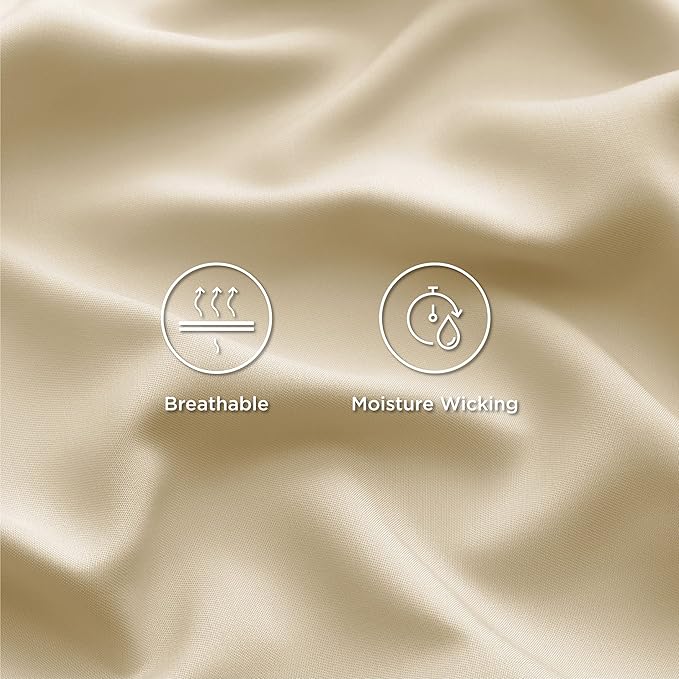 Bedsure Cooling Sheets Twin, Rayon Derived from Bamboo, Breathable & Soft Twin - Image 4