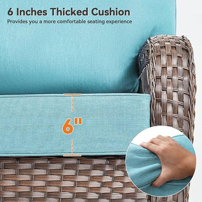 6" Thick Outdoor Cushions 22x24x6, 1-Set Deep Seat Patio Cushions - Image 6