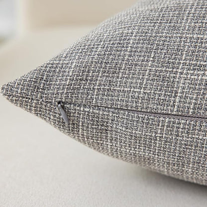 Kevin Textile Set of 2 Lumbar Throw Cover Handmade Faux Linen Cushion Case Soft - Image 2