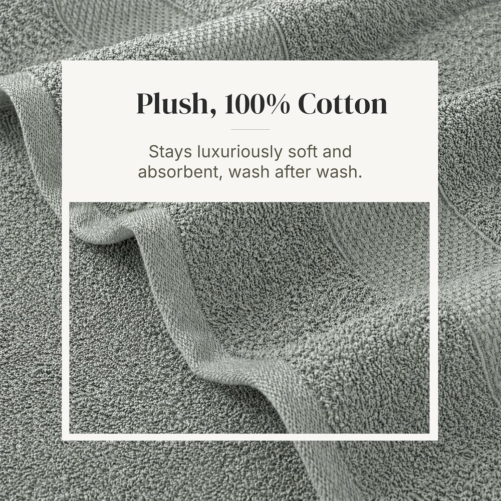 Modern Threads 6 Piece Bath Towel Set – Bathroom Towel Set with 2 Bath Towels...