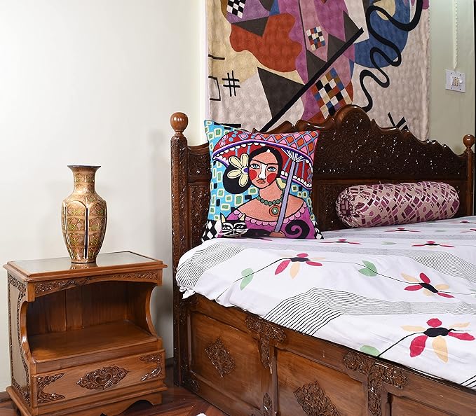 Frida Kahlo Inspired Pillow Cover Umbrella Southwestern Pillowcase Colorful - Image 2