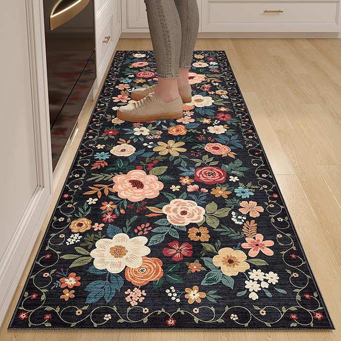 DUKINO 2x6 Runner Rug for Hallway, Washable Kitchen Runner Rug by DUKINO