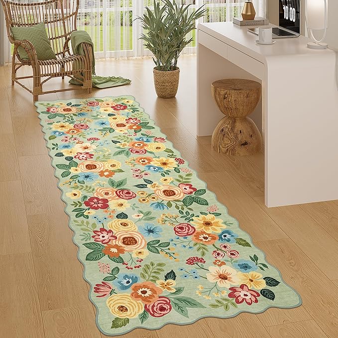 DUKINO 2x6 Runner Rug for Hallway, Washable Kitchen Rug by DUKINO